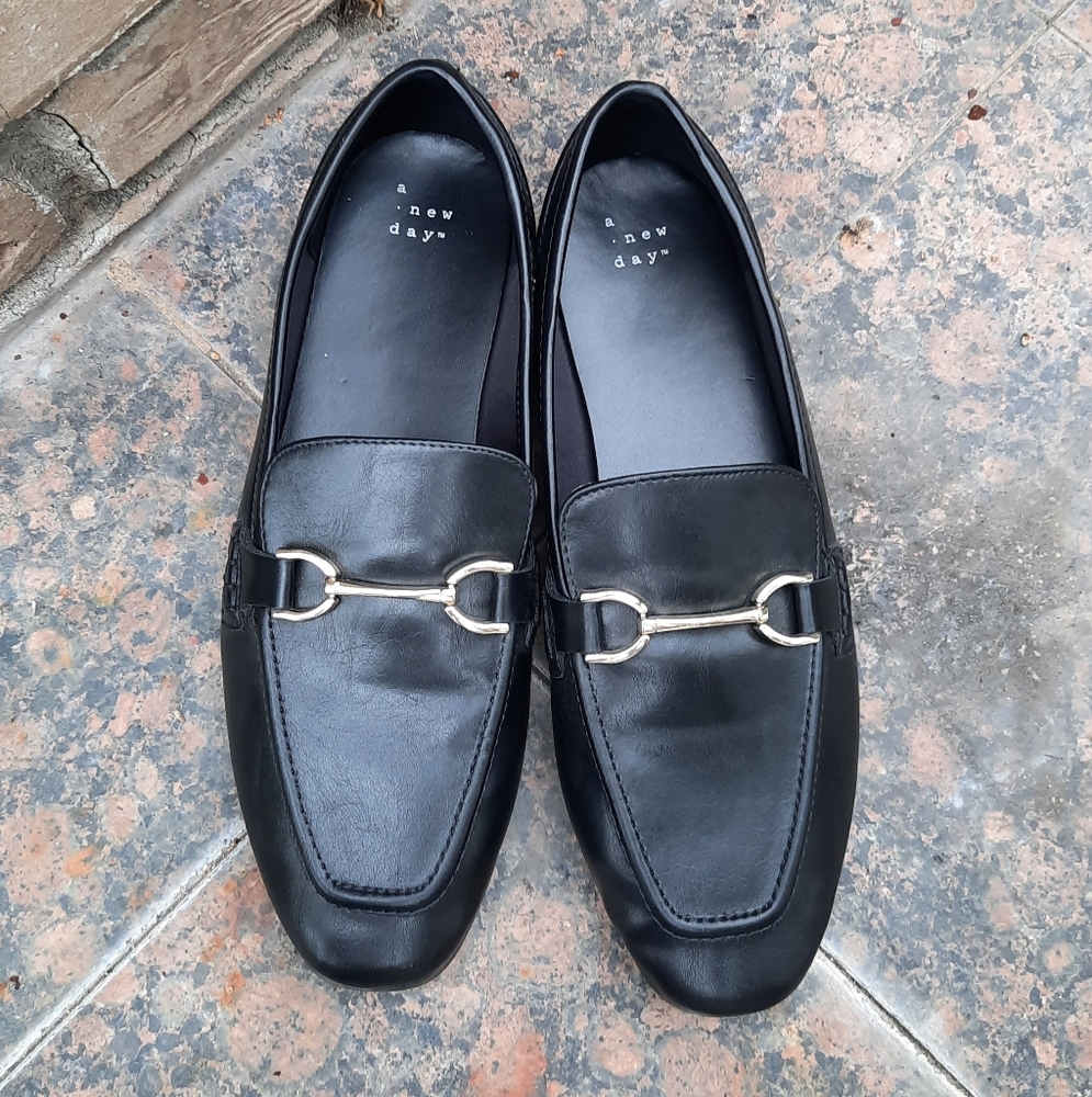 A New Day Faux Leather Buckle Loafers